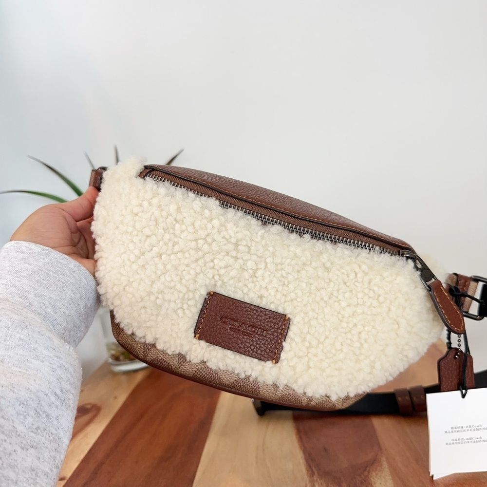 NWT Coach Warren‎ Mini Belt Bag In Signature Canvas